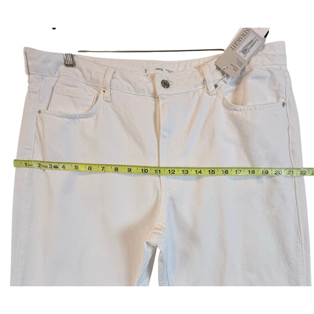 MANGO Midrise Straight Jeans in White Sz 14 - Picture 11 of 14